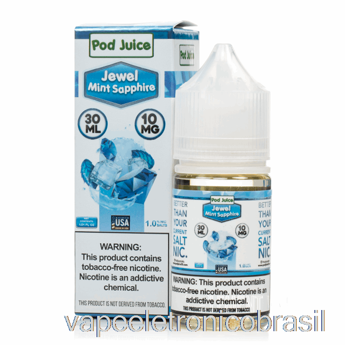 Vape Eletrônico Joia Menta Safira - Suco De Vagem - 30ml 35mg